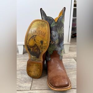 Tin Haul Blue Hawaii Cowboy Boots 10.5